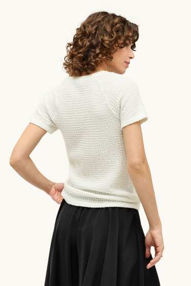 Women - T-shirt - regular fit - creme