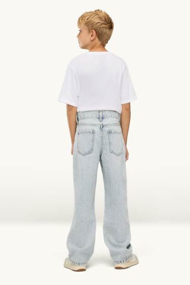 Kinder Buben - Loose Fit Jeans - helljeansblau