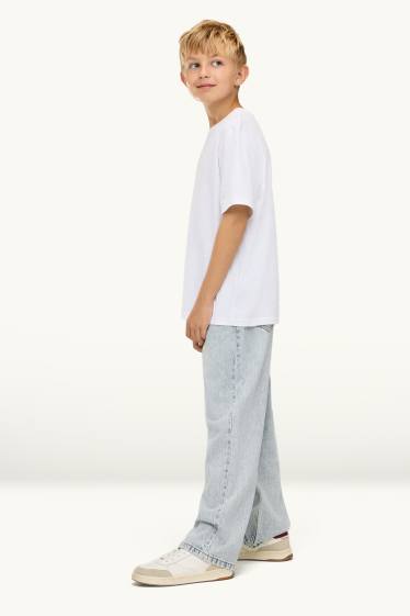 Kinder Buben - Loose Fit Jeans - helljeansblau