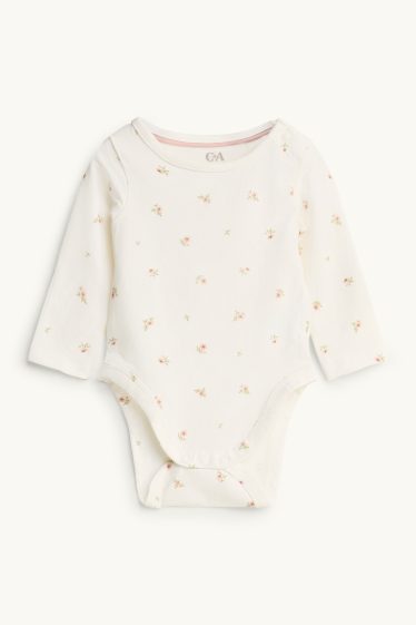 Baby Mädchen - Rentier und Blümchen - Baby-Outfit - 2 teilig - rosa