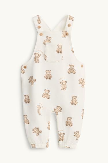 Baby Boys - Teddy bear - newborn outfit - 2 piece - cremewhite