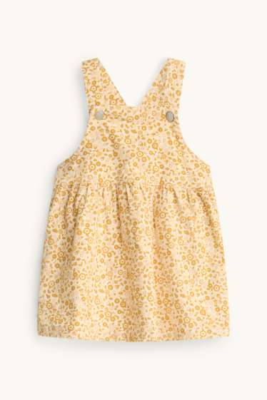 Bébés filles - Petites fleurs - tenue bébé - 2 pièces - jaune