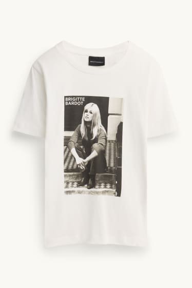 Damen - T-Shirt - Regular Fit - Brigitte Bardot - weiss