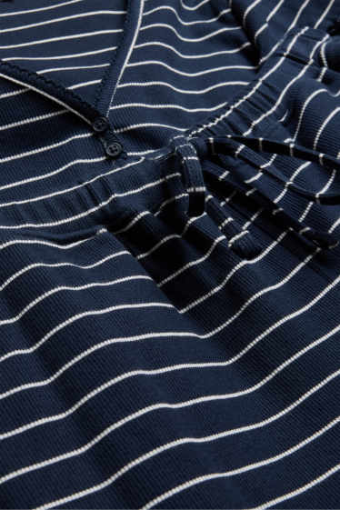Dona - Pijama - de ratlles - blau/blanc