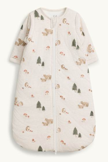 Bébés garçons - Animaux de la forêt - gigoteuse - 6-18 mois - beige