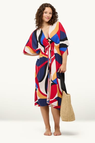 Donna - Kimono - fantasia - rosso / blu