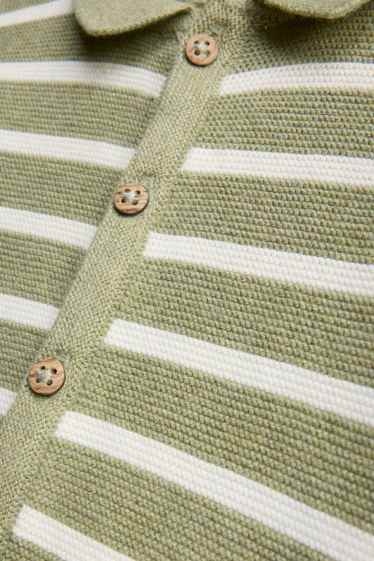 Bébés garçons - Combinaison en maille pour bébé - à rayures - blanc / vert