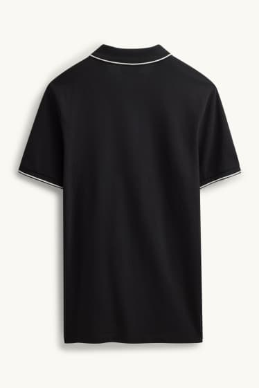 Herren - Poloshirt - Slim Fit - schwarz