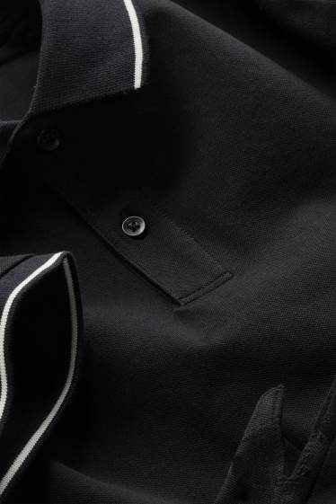 Herren - Poloshirt - Slim Fit - schwarz