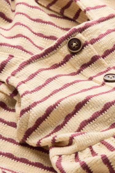 Bambine - Vestito in maglia - a righe - beige / bordeaux