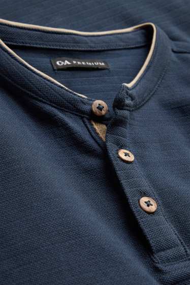 Kinderen: jongens - T-shirt - met structuur - donkerblauw