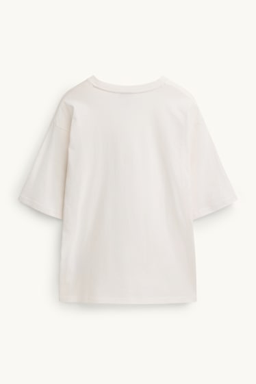 Uomo - T-shirt - oversize - bianco