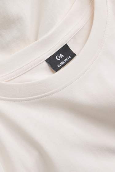 Uomo - T-shirt - oversize - bianco