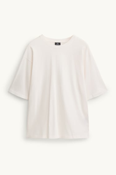 Uomo - T-shirt - oversize - bianco