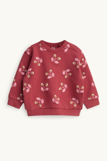Bébés filles - Noisettes - sweat bébé - rouge