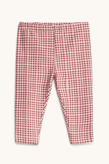 Nadó nena - Leggings per a nadó - de quadres - blanc/vermell
