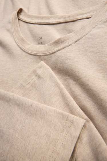 Dona - Samarreta de màniga llarga - slim fit - beix