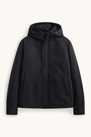 Hommes - Veste à capuche - doublée - noir