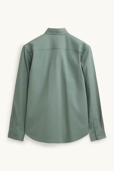 Uomo - Camicia - regular fit - collo all'italiana - verde