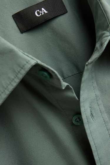 Uomo - Camicia - regular fit - collo all'italiana - verde