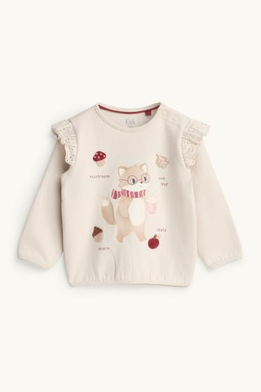 Neonate - Volpe - felpa per neonate - beige