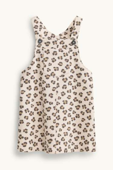 Miminka - dívky - Leopardí vzor - outfit pro miminka - 2dílný - krémové barvy