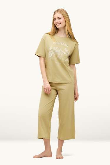 Dames - Pyjama - kaki