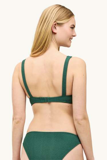 Women - Underwire bikini top - padded - LYCRA® XTRA LIFE™ - dark green