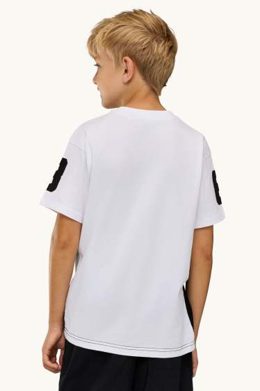 Kinderen: jongens - Set van 3 - T-shirt - met patroon - zwart / beige