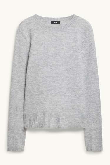 Damen - Pullover - hellgrau