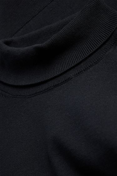 Men - Turtleneck jumper - black