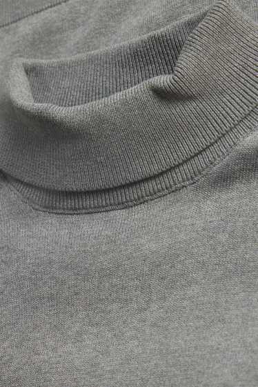 Hommes - Pull à col roulé - gris