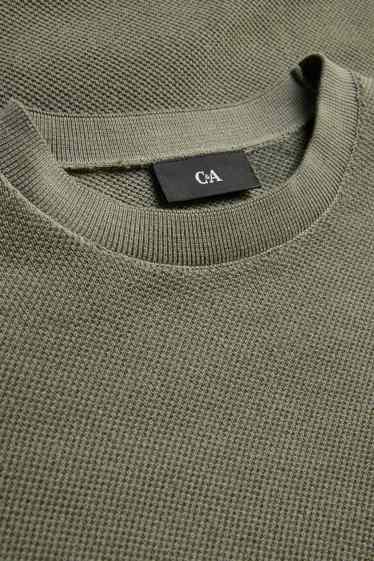 Men - Jumper - textured - green