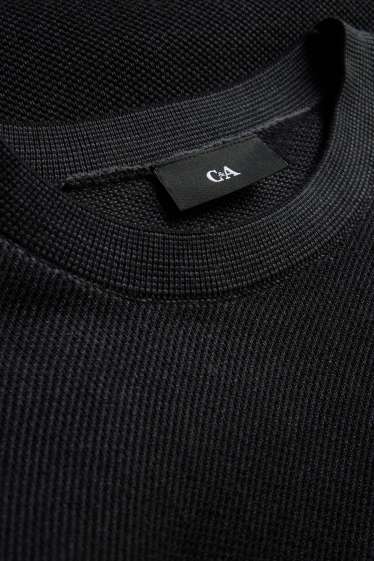 Men - Jumper - textured - black