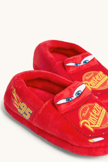 Enfants garçons - Cars - chaussons - rouge