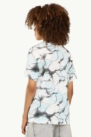 Enfants garçons - T-shirt - bleu  / noir
