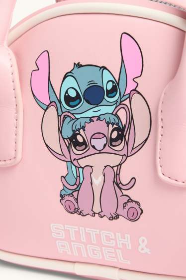 Bambine - Lilo & Stitch - borsa a tracolla - similpelle - rosa