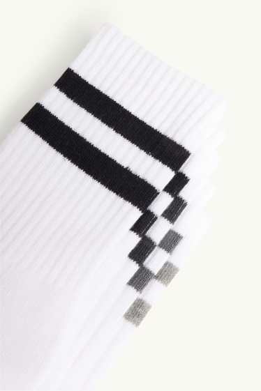 Kinder Buben - Multipack 5er - Socken - gerippt - schwarz / weiß