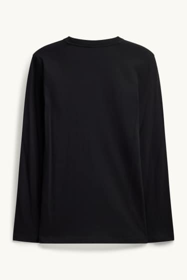 Hommes - Haut à manches longues - regular fit - noir