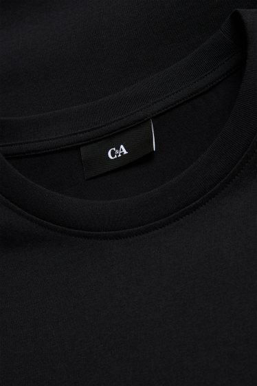 Hommes - Haut à manches longues - regular fit - noir