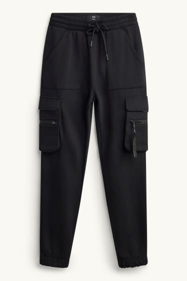 Herren - Cargo-Jogginghose - schwarz