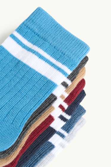 Kinder Jungen - Multipack 7er - Socken - gerippt - blau