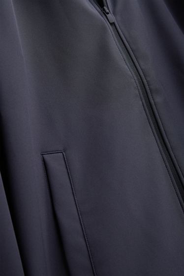 Herren - Softshelljacke mit Kapuze - wasserabweisend - 4 Way Stretch - schwarz