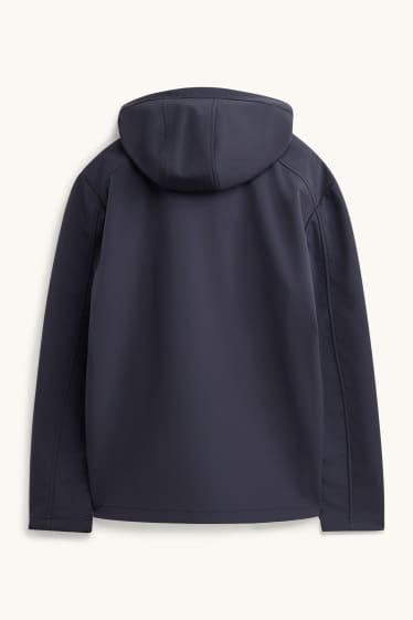 Herren - Softshelljacke mit Kapuze - wasserabweisend - 4 Way Stretch - schwarz