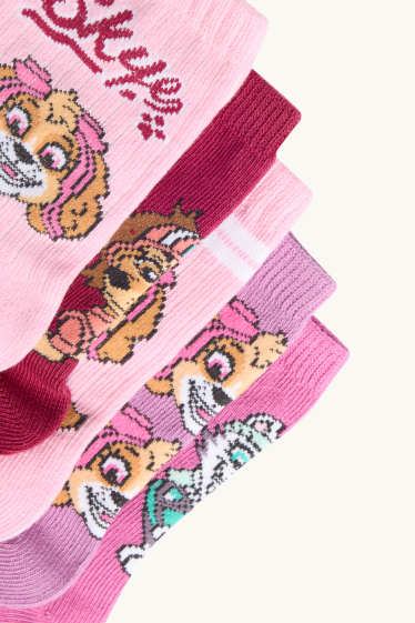 Children Girls - Multipack of 5 - PAW Patrol - Skye - socks with motif - pink / rose