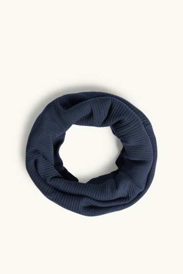 Bambini - Scaldacollo - a coste - blu scuro
