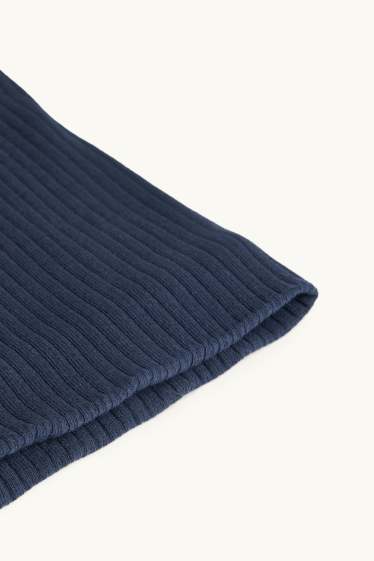 Bambini - Scaldacollo - a coste - blu scuro