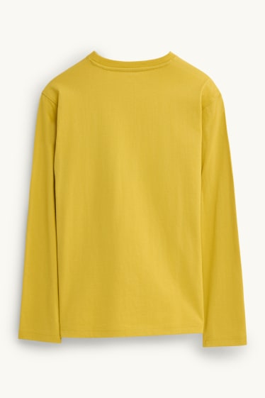 Kinderen: jongens - Skater - longsleeve - geel