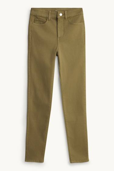 Damen - Jegging Jeans - High Waist - khaki
