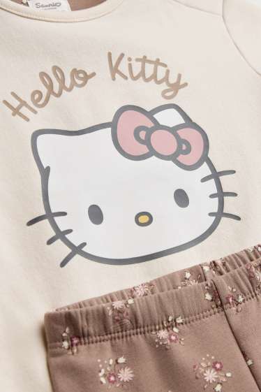 Baby: meisjes - Hello Kitty - babyoutfit - 2-delig - beige / bruin